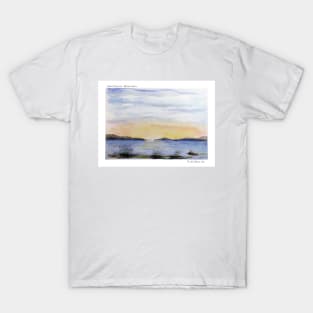 Island Sunset - Watercolour T-Shirt